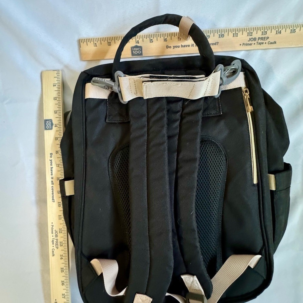 Wowtina Black Backpack with Gold Zippers - Picture 7 of 7
